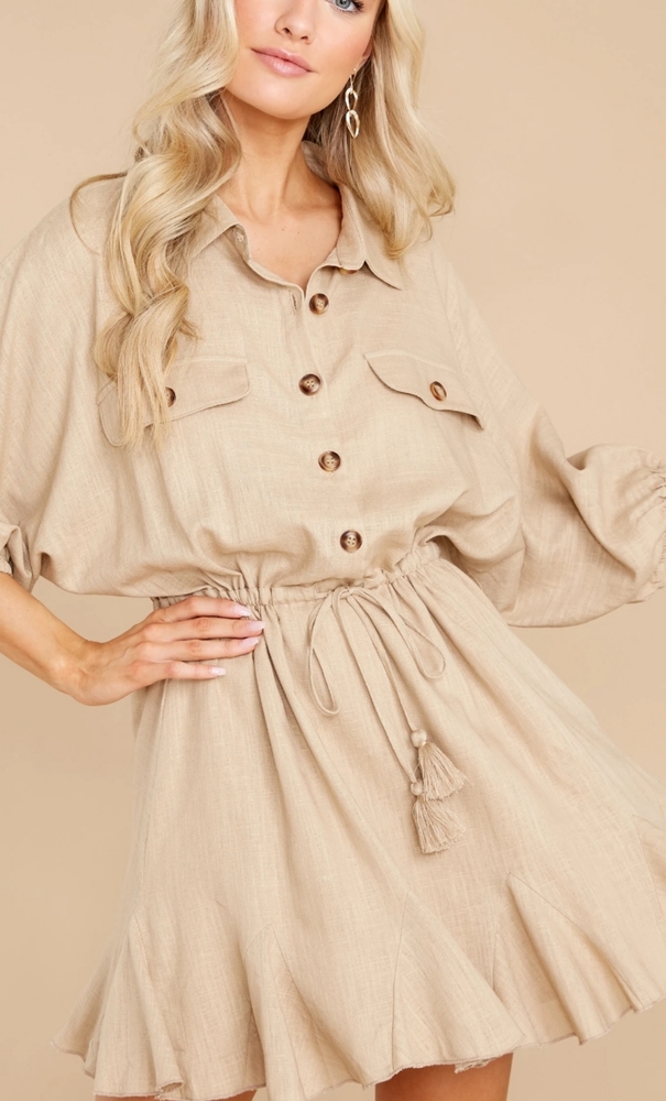 Seeking Adventure Kaki Dress by Red Dress Boutique